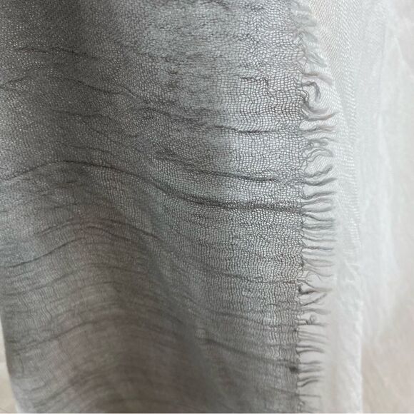 Gauzy Dip Dyed Grey and White XL Scarf it Wrap - Picture 8 of 9